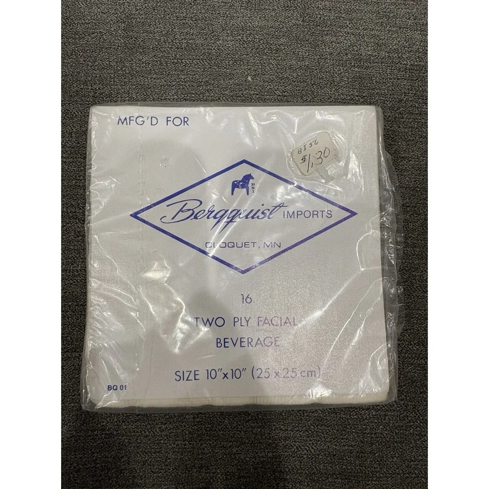Vintage Norwegian‎ New Old Stock Drink Napkins Bergquist Imports 